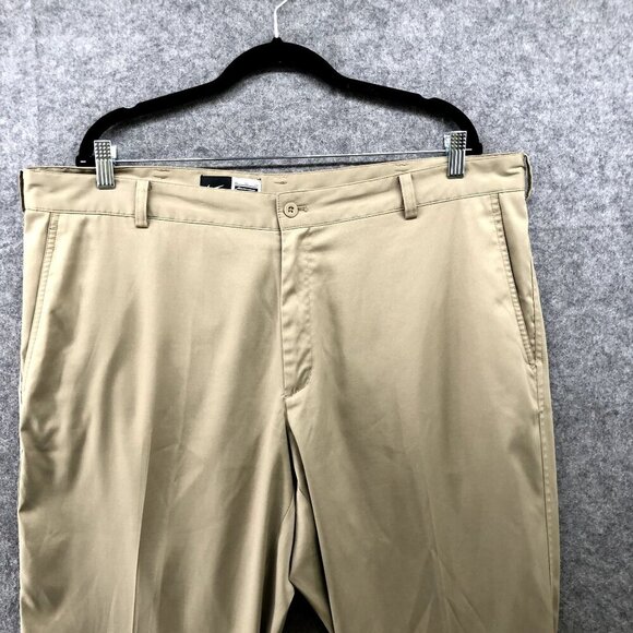 Nike Golf Pants Mens Size 40x30 Beige Flat Front Straight Performance Chino - Picture 4 of 11